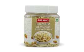 Puramio Premium Almonds (Blanched Slivered)  Plastic Jar  300 grams